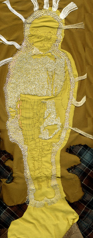embroidery in progress
