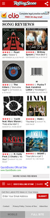 rollingstone.com mobile song review channel landing page