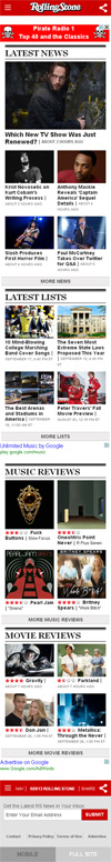 rollingstone.com mobile homepage