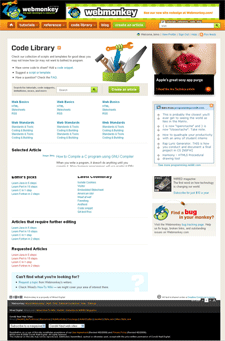 Code Library landing page